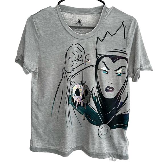 DISNEY DISNEYLAND SNOW WHITE EVIL QUEEN PRINCESS TEE T SHIRT Womens M Villain - Picture 1 of 6